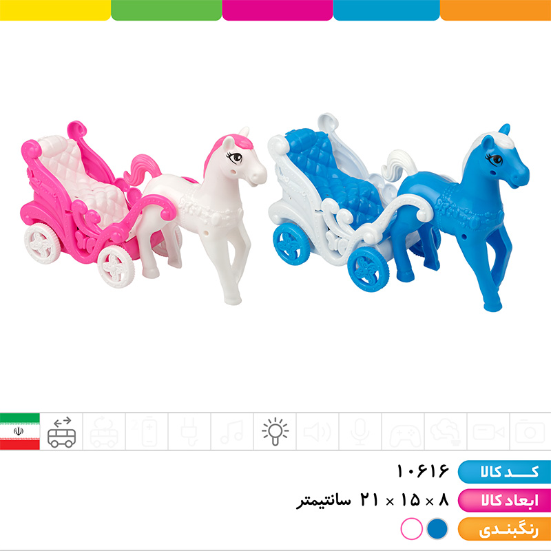 اسب و کالسکه نخ کش چراغ دار