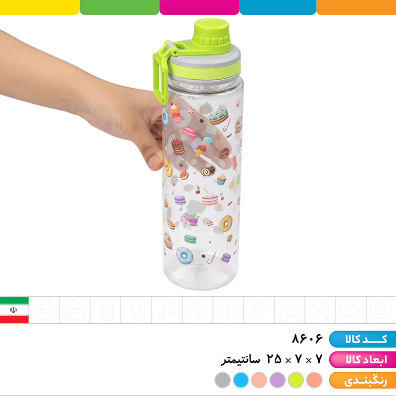 قمقمه چاپدار کندی درب پیچی
