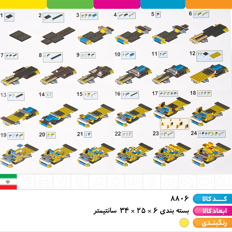 لگو ماشین شاسی بلند آدمک دار