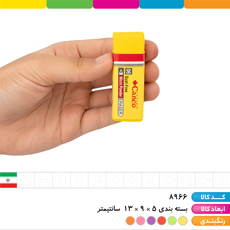 پاک کن کنکو رنگی 32 عددی