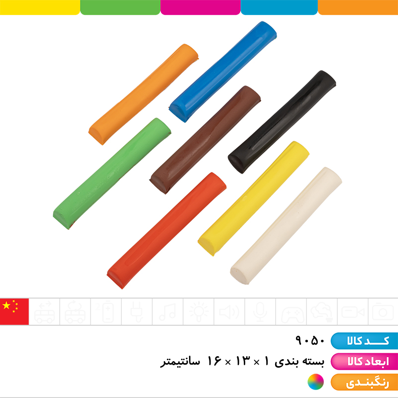 خمیر بازی روکارتی 8 رنگ