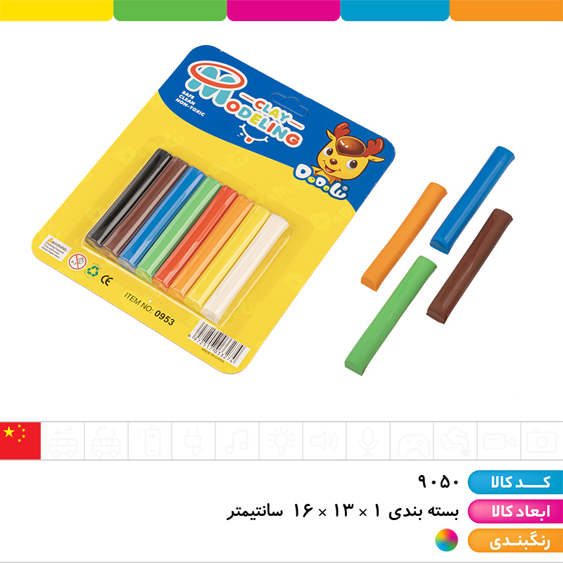 خمیر بازی روکارتی 8 رنگ