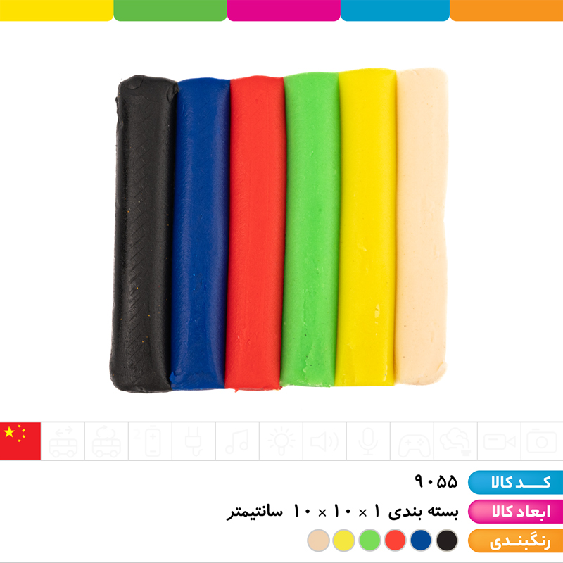 خمیر بازی 6 رنگ جعبه ای