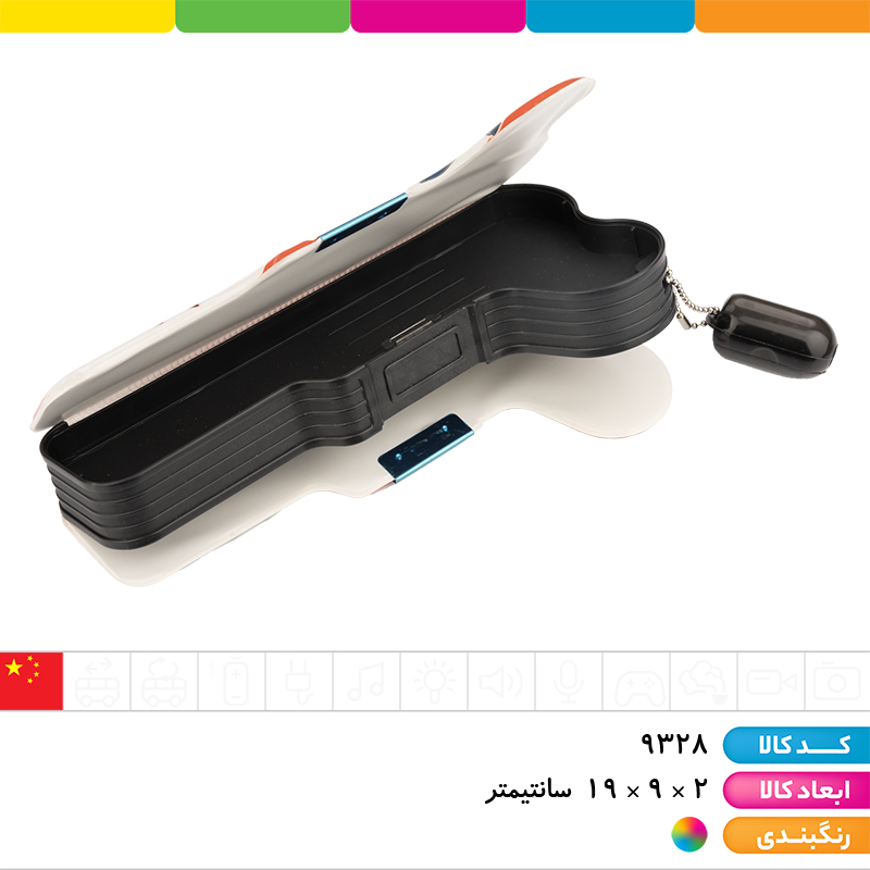 جامدادی مگنتی تفنگ دارای تراش مخزن دار طرح های کرومی، اونجرز و... (ارسال رندوم)