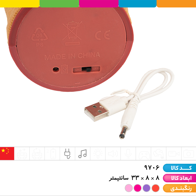 کاکتوس موزیکال سخنگو کلاه دار گیتار به دست