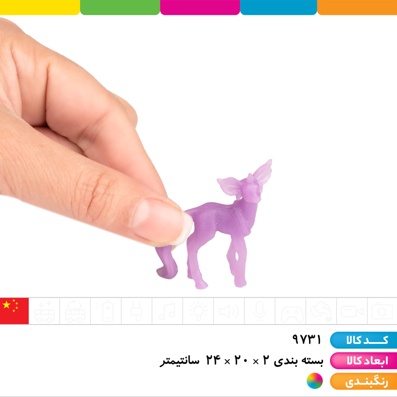 فیگور حیوانات اسب تک شاخ 40 عددی کوچک