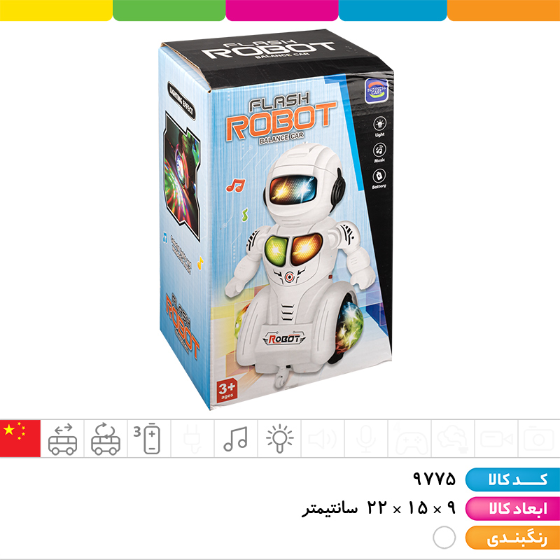 ربات موزیکال رقص نور دار (حرکت چند جهته)