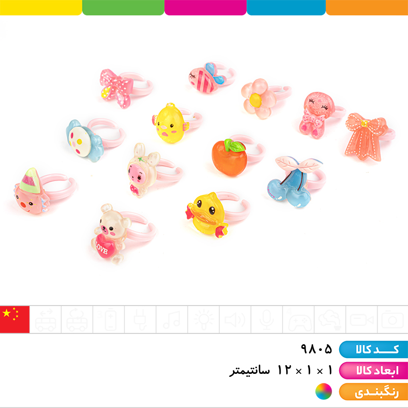 برق لب حرارتی فانتزی شاین دار معطر با انگشتر