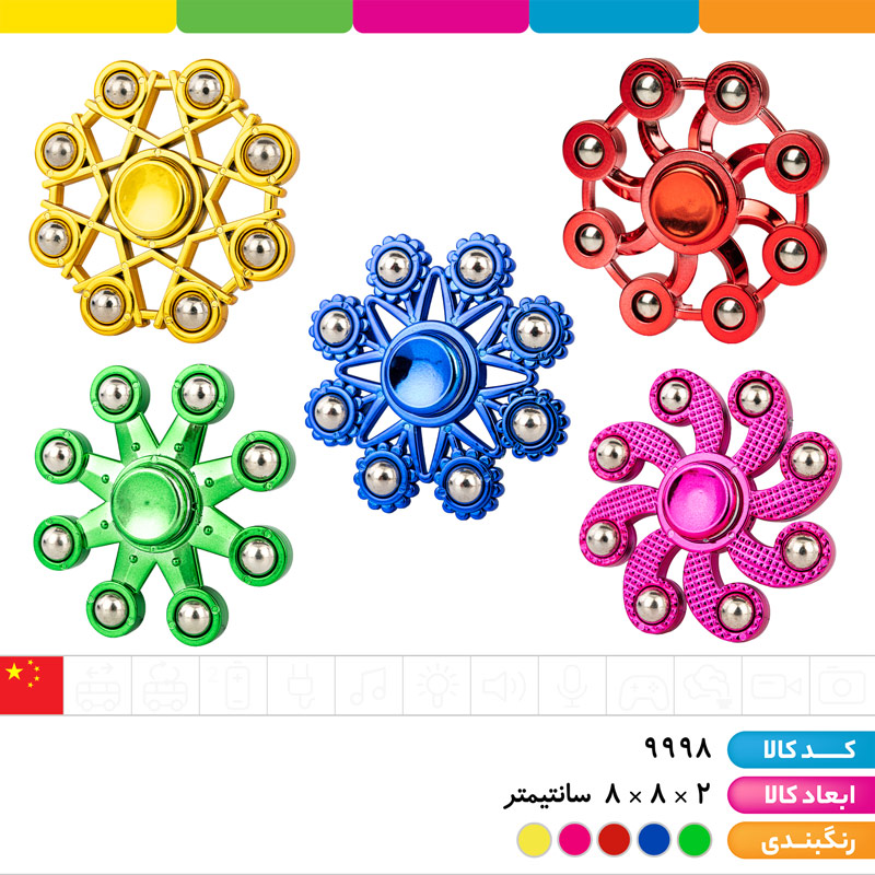 اسپینر طرح فلز آبکاری جعبه ای