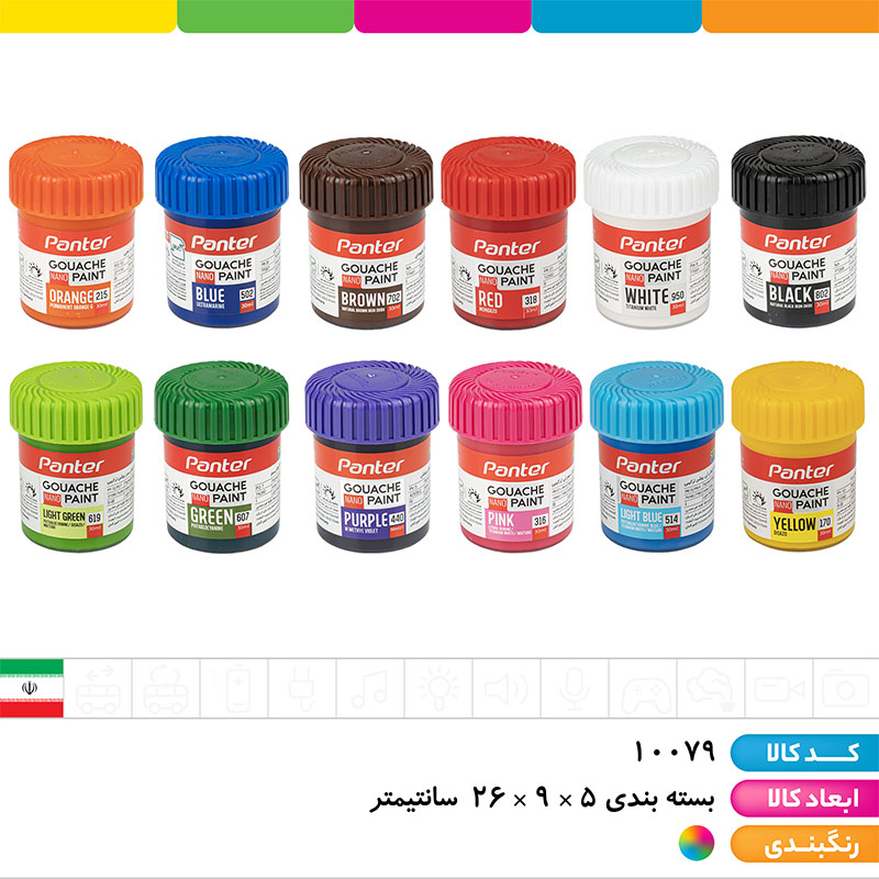گواش 12 رنگ پنتر