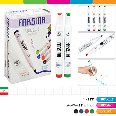 ماژیک وایت برد نوک تخت فارسینا ( دارای 3 سال ضمانت)