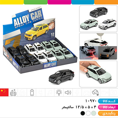 ماشین فلزی فونیکس دودزا موزیکال چراغ دار عقب کش (2 درب بازشو)