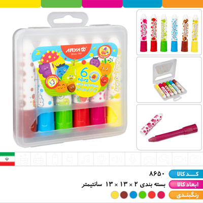 پاستل ژل کریوان 6 رنگ 