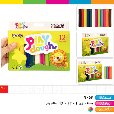 خمیر بازی 12 رنگ جعبه ای