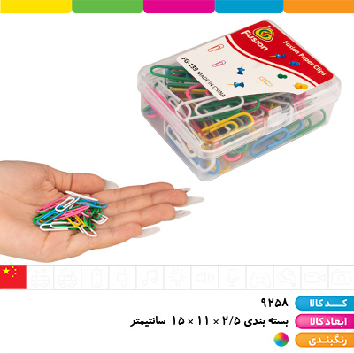 کلیپس رنگی 100 عددی