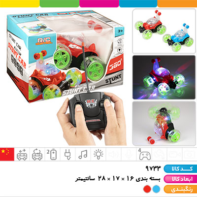 ماشین کنترلی دیوانه شارژی 4 کانال موزیکال چراغ دار (جعبه بزرگ)