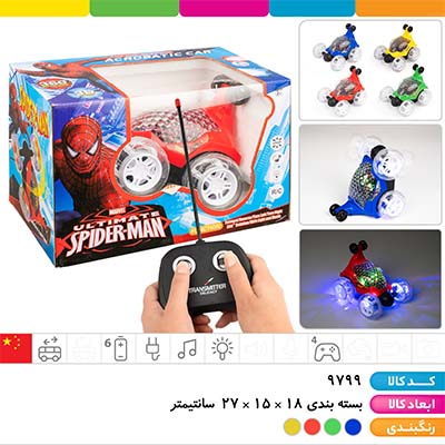 ماشین کنترلی دیوانه 4 کانال شارژی موزیکال چراغ دار